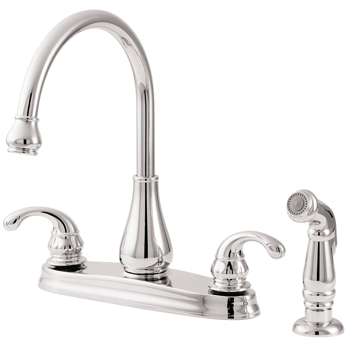 Chrome Two Handle Kitchen Faucet with Spray K6375
