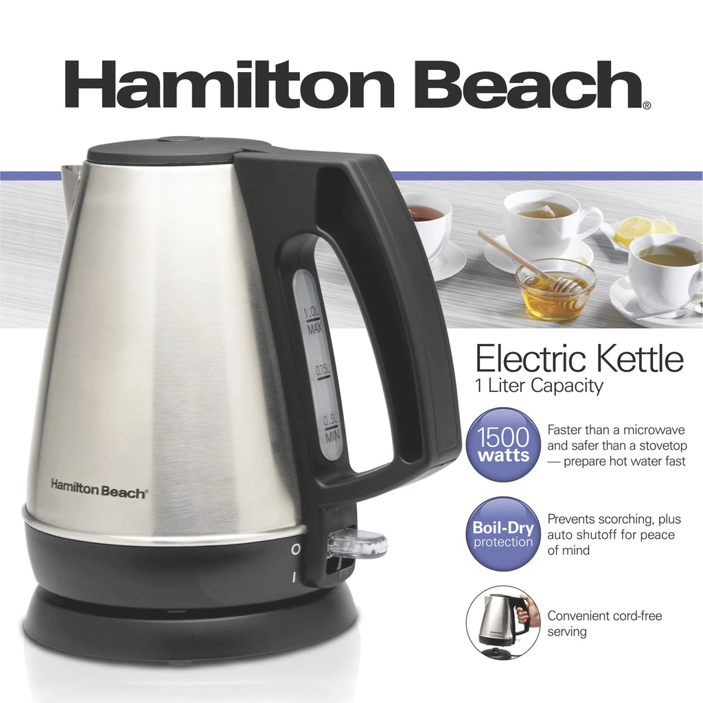 1 Liter Stainless Steel Electric Kettle H7821