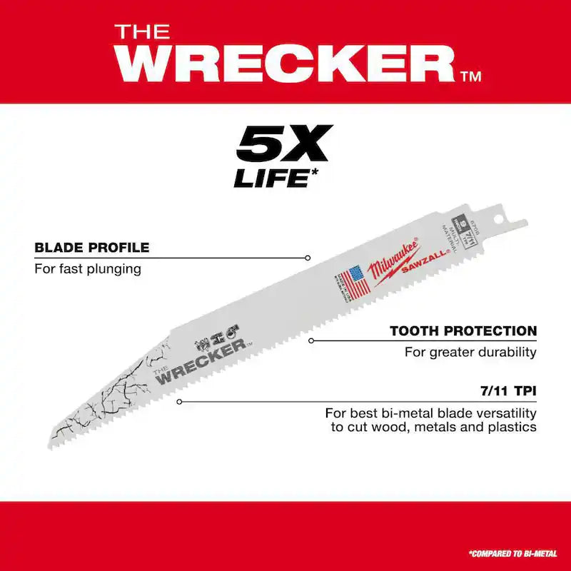 6 in. 7/11 TPI Reciprocating Saw Blades (5-Pack) P736