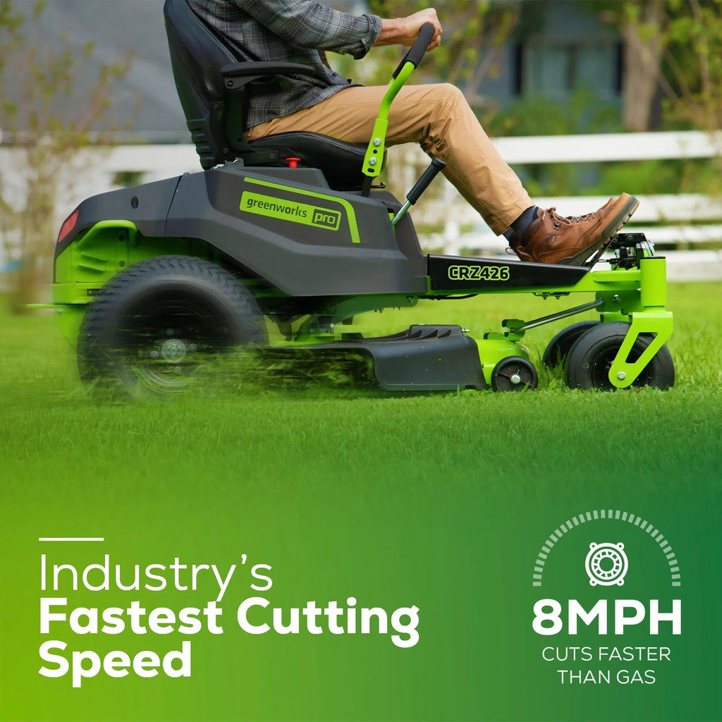 60V 42” Electric Zero Turn Mower with 8 Ah Batteries Y431
