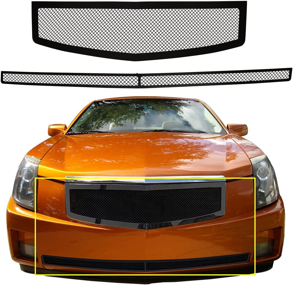 Chrome Stainless Steel Mesh Grille Insert Combo for Cadillac CTS G863