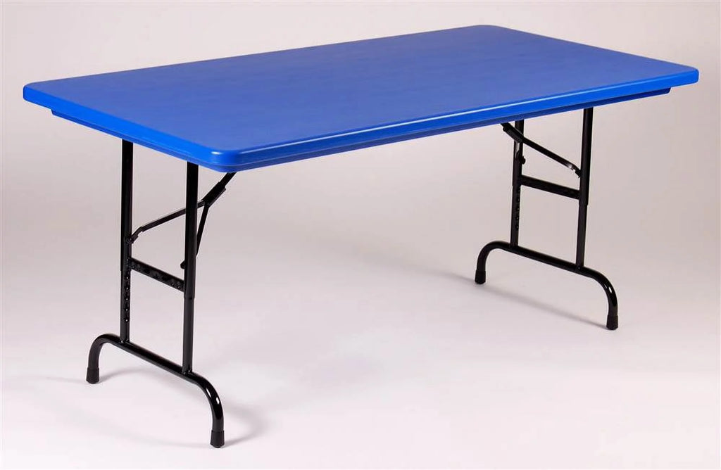 Blue Adjustable Height Folding Table C287898