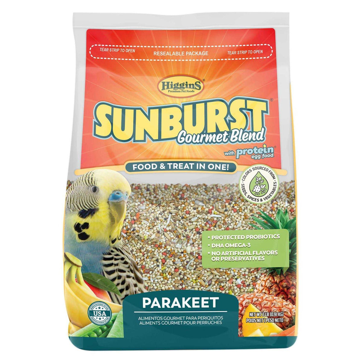 Sunburst Gourmet Blend Parakeet Food O131