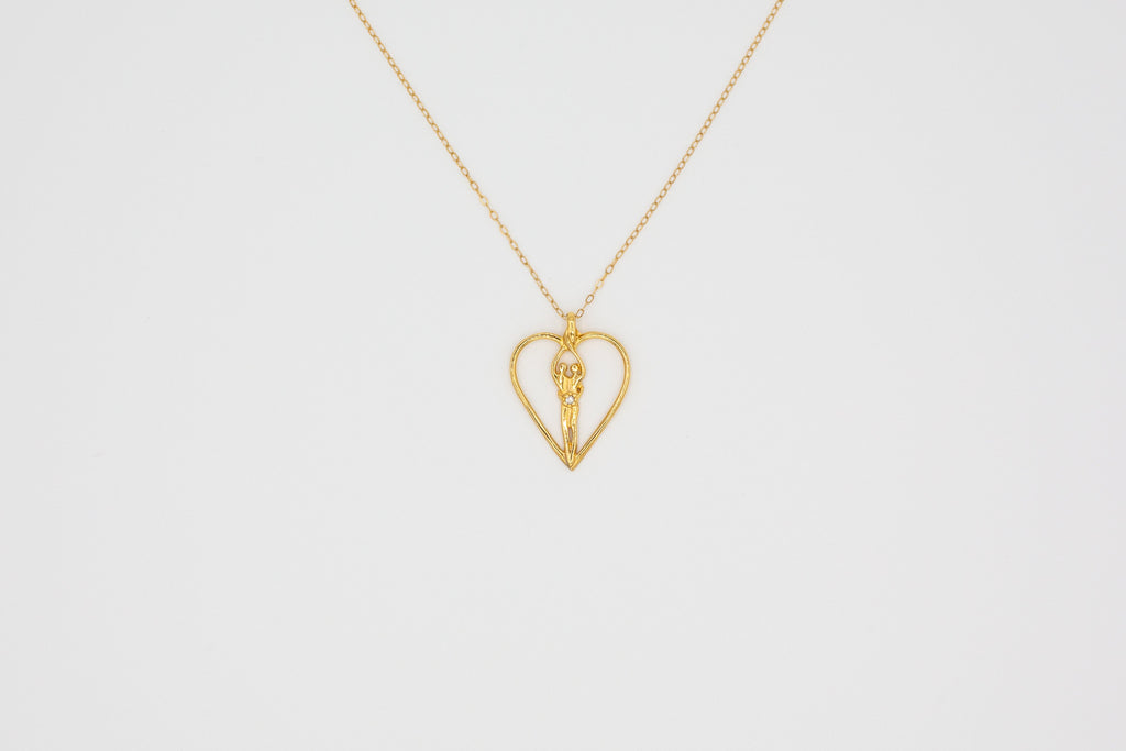 Sapphire Heart Necklace J816