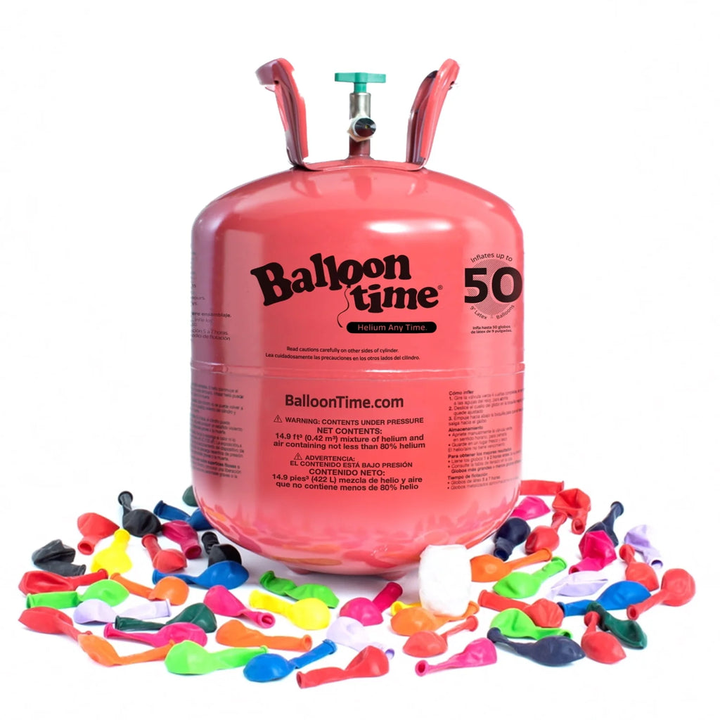 12in Jumbo Helium Tank Kit with Latex Balloons A7862