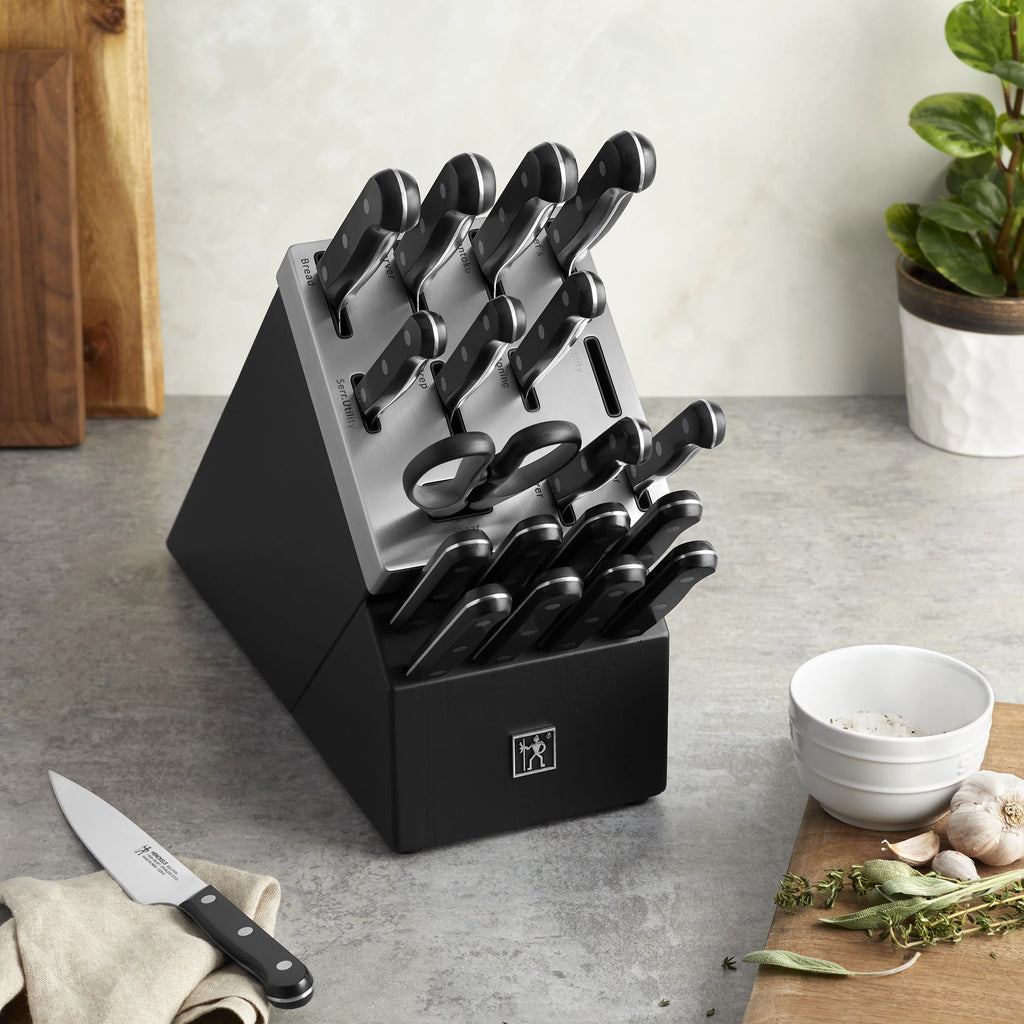 20-pc Self-Sharpening Knife Block Set Q402
