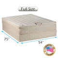 Full Size Innerspring PillowTop Eurotop Mattress Set with Bed Frame R883