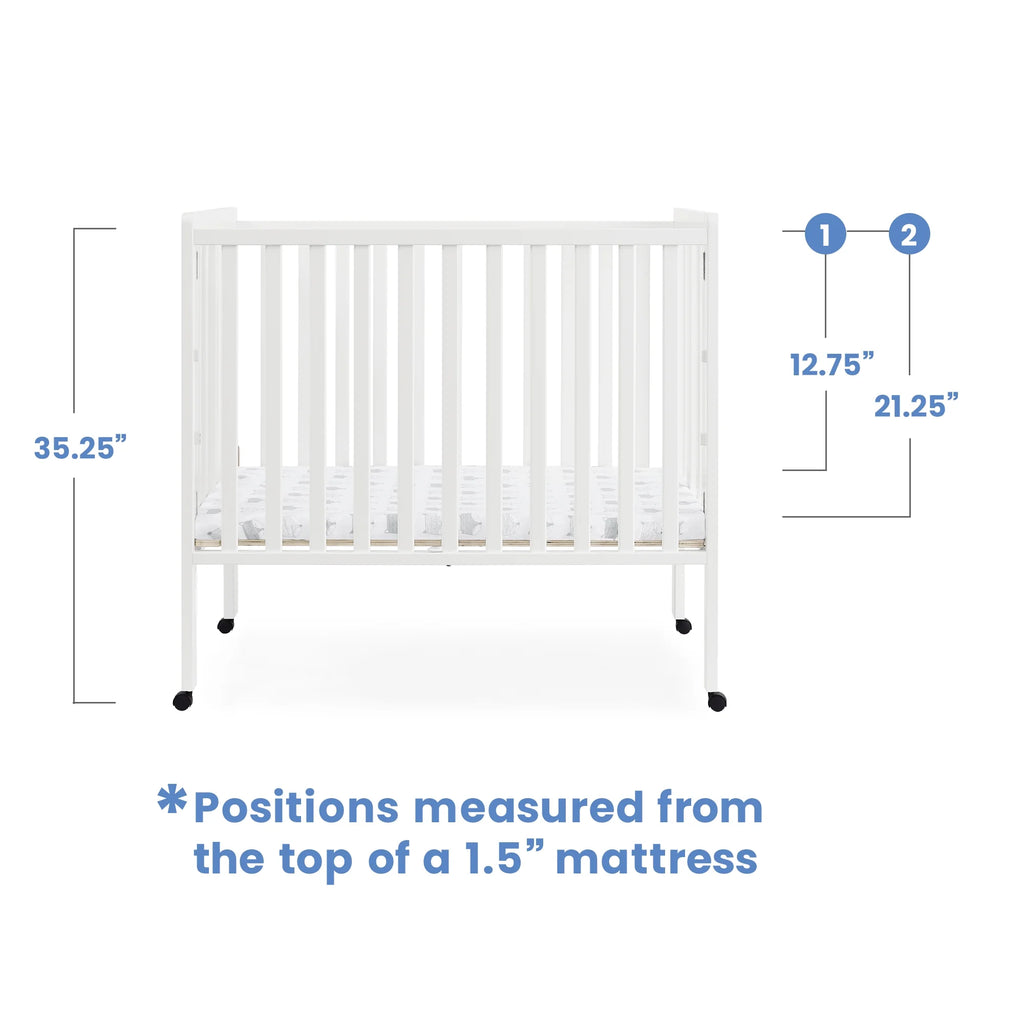 Portable Folding Mini Crib with 1.5-Inch Mattress Q898