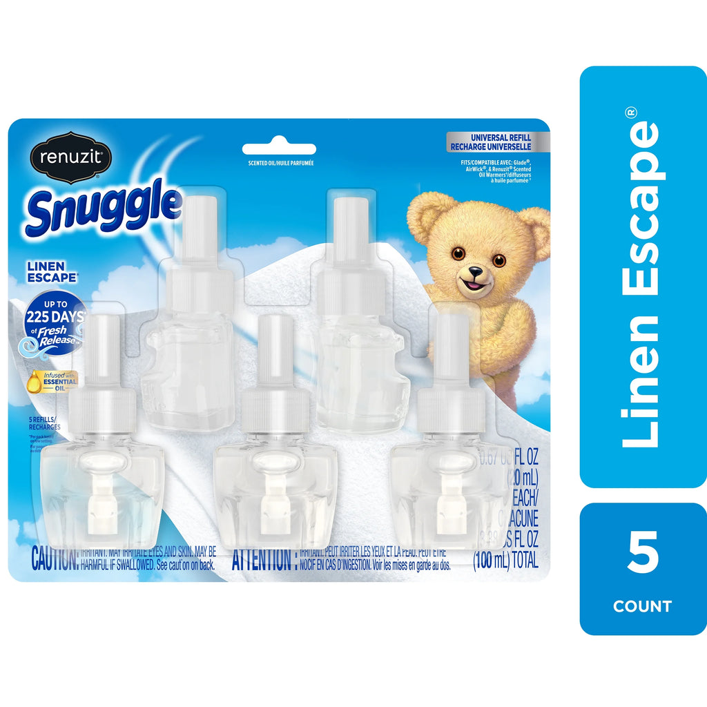 Linen Escape Scented Oil Plug In Refills Air Fresheners, 5 Count I189