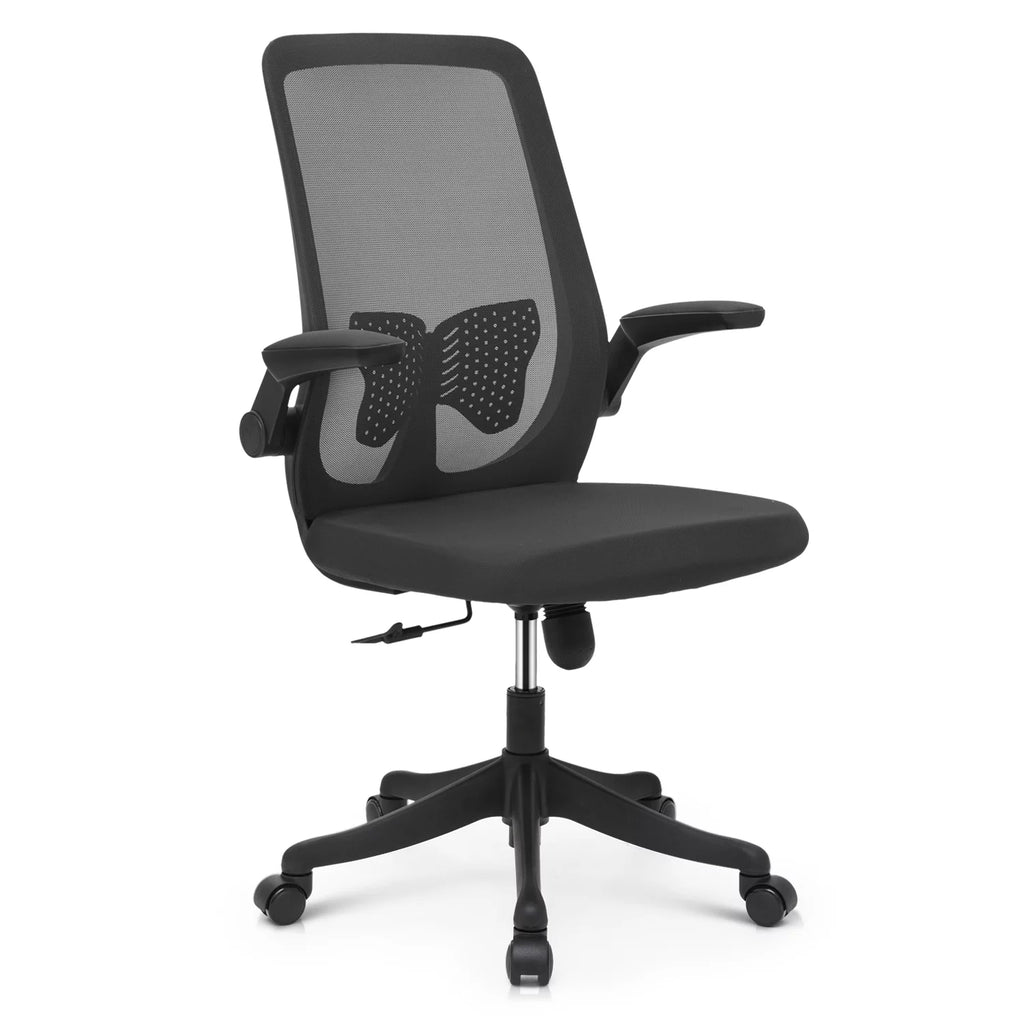 Black Adjustable Mesh Office Chair with Armrest W805