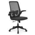 Black Adjustable Mesh Office Chair with Armrest W805