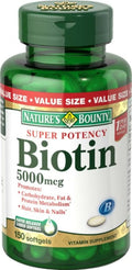 5000 mcg Biotin Softgels, 150 ea (Pack of 3) F8111