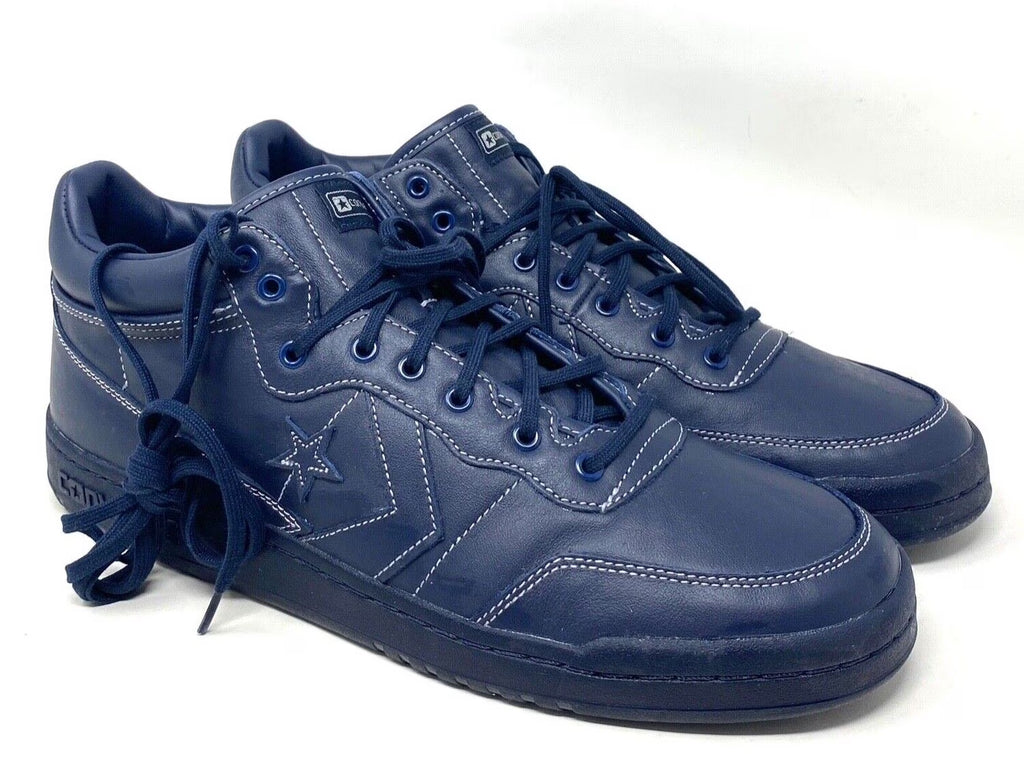 Navy Leather Mid Skate Shoes N15658