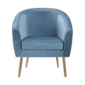 Blue Velvet Barrel Chair A149546