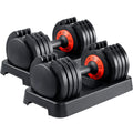 55 lbs Adjustable Dumbbell Set with Anti-Slip Handle G833