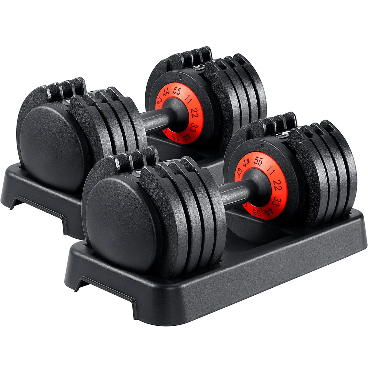 55 lbs Adjustable Dumbbell Set with Anti-Slip Handle G833