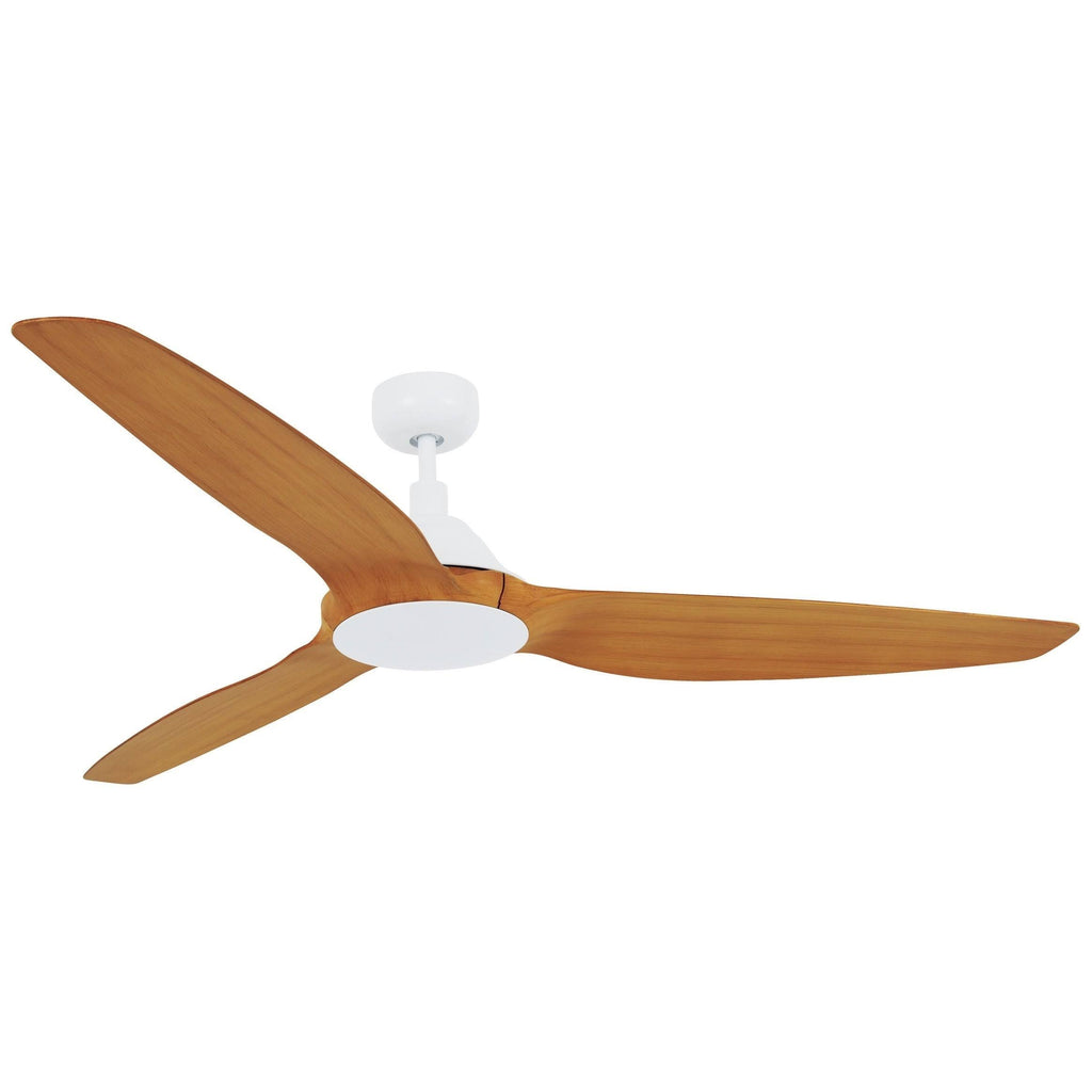 60 in. White & Teak DC Ceiling Fan X3103