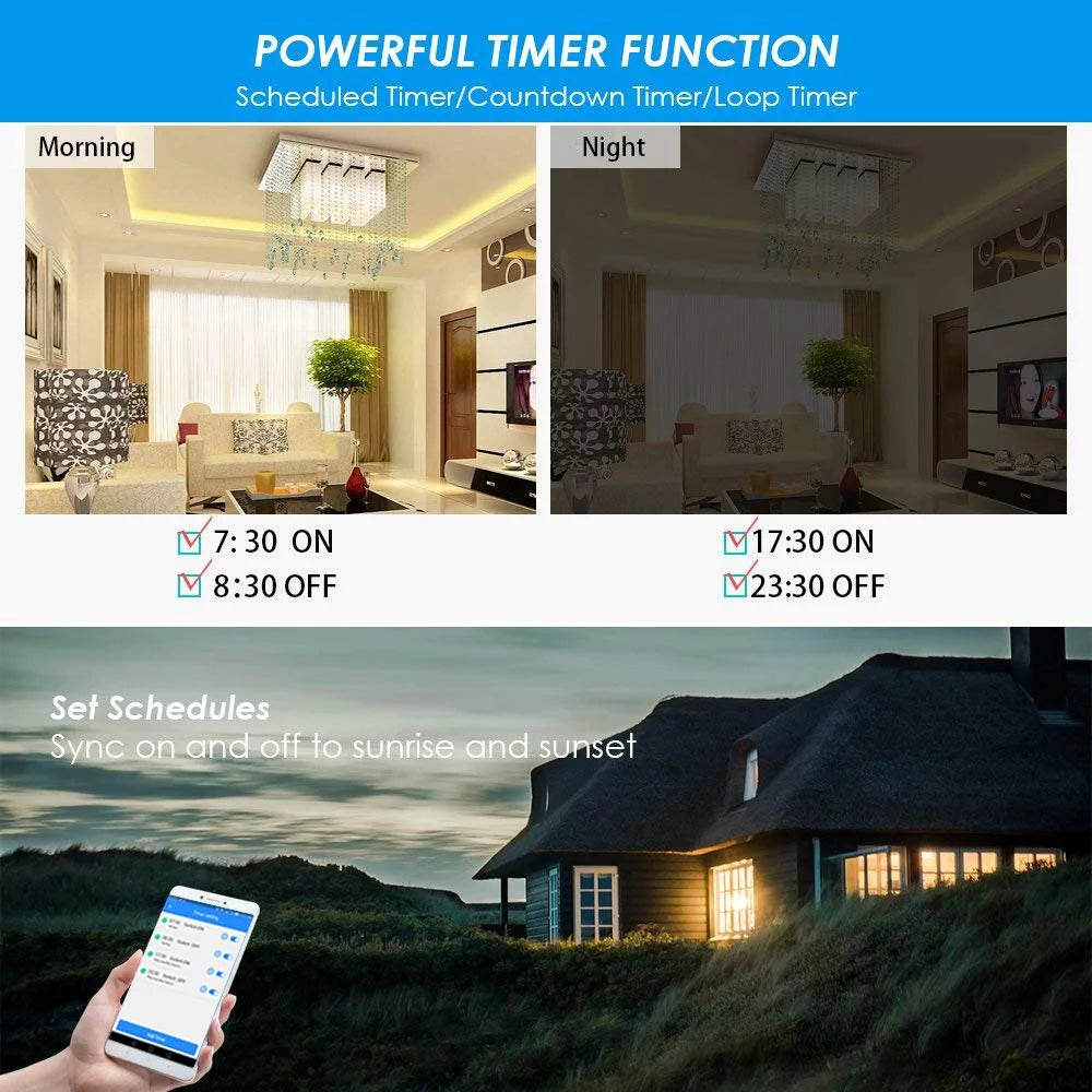 Smart Light Switch WiFi Wall Wireless 1-gang Switch with 2x WIFI Receiver G57488