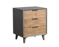 Gray 3 Drawer Wooden Cabinet I2219