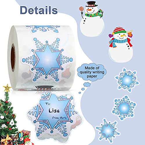 300 Pcs Christmas Stickers Self Adhesive Roll Stickers I14728