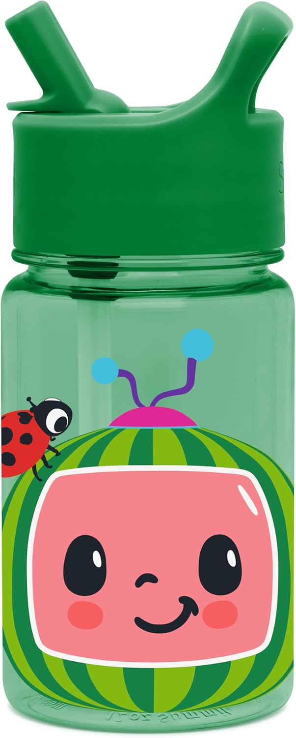 Kids Water Bottle Plastic BPA-Free Tritan Cup with Leak Proof Straw Lid 12oz G56025