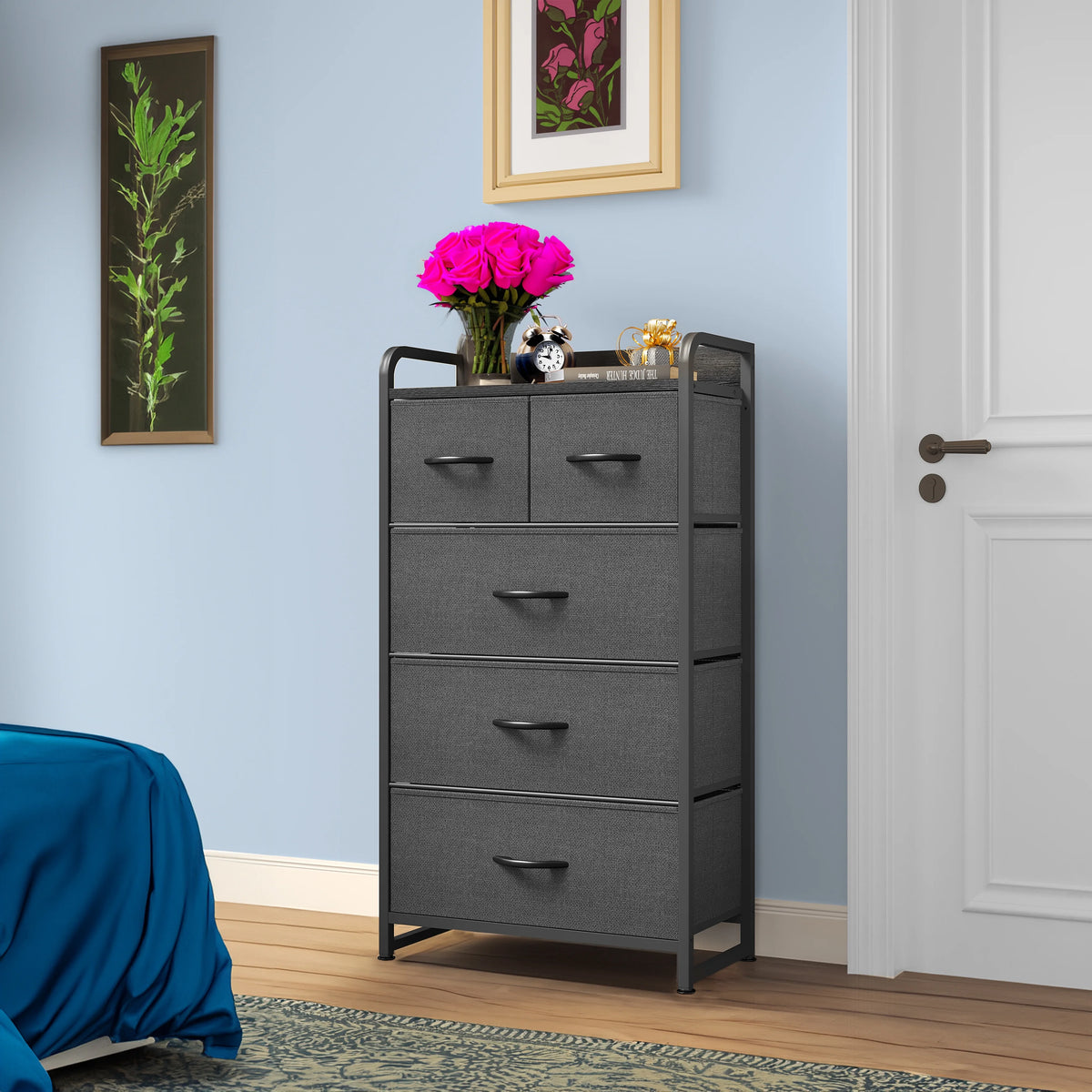Fabric 5 Drawer Dresser E1677