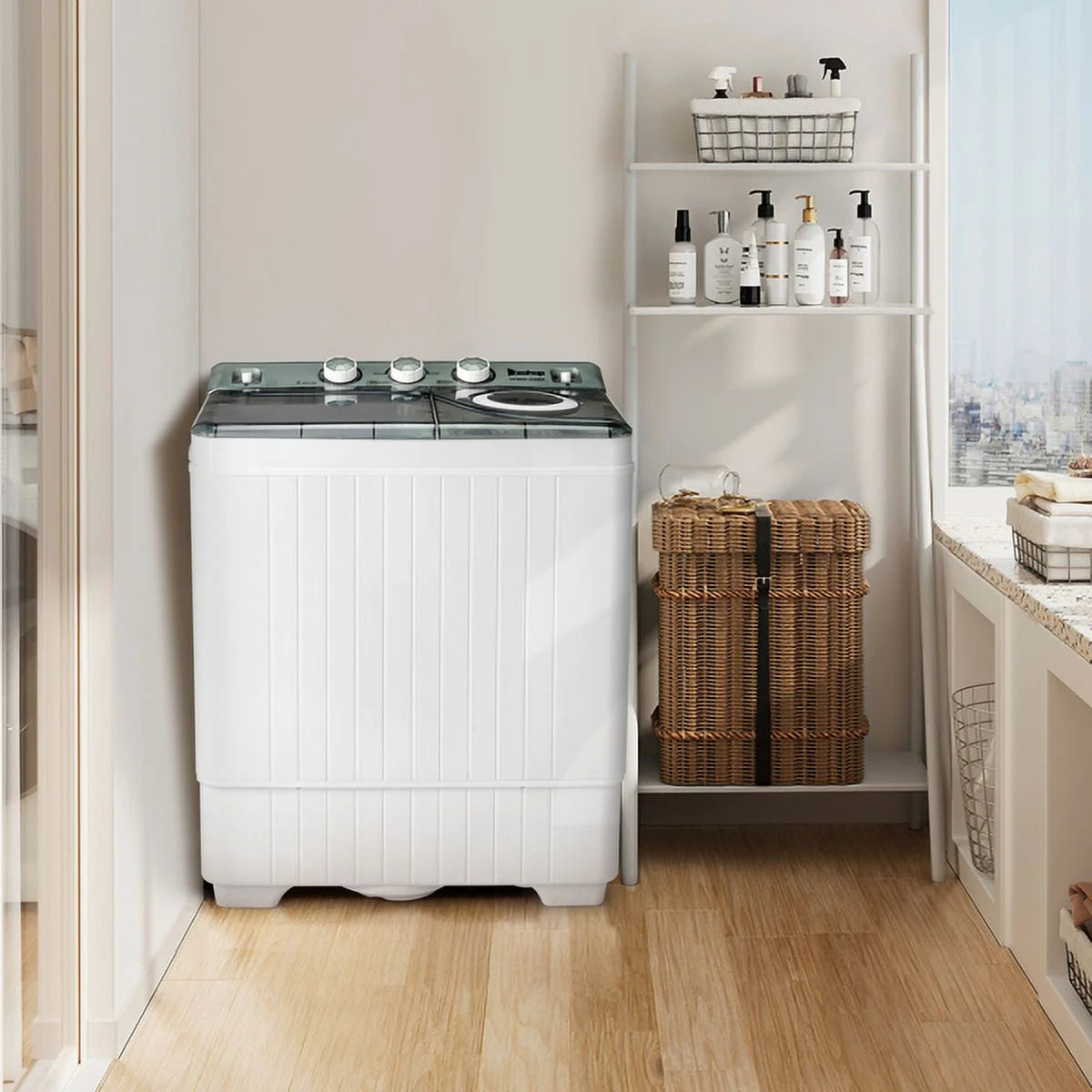 26lbs Semi-Automatic Washing Machine with Drain Pump P821665