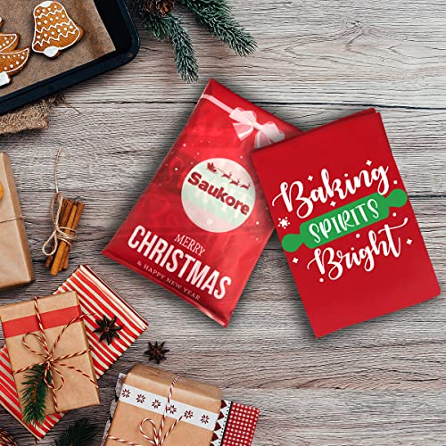 Christmas Baking Apron with 2 Pockets X9542