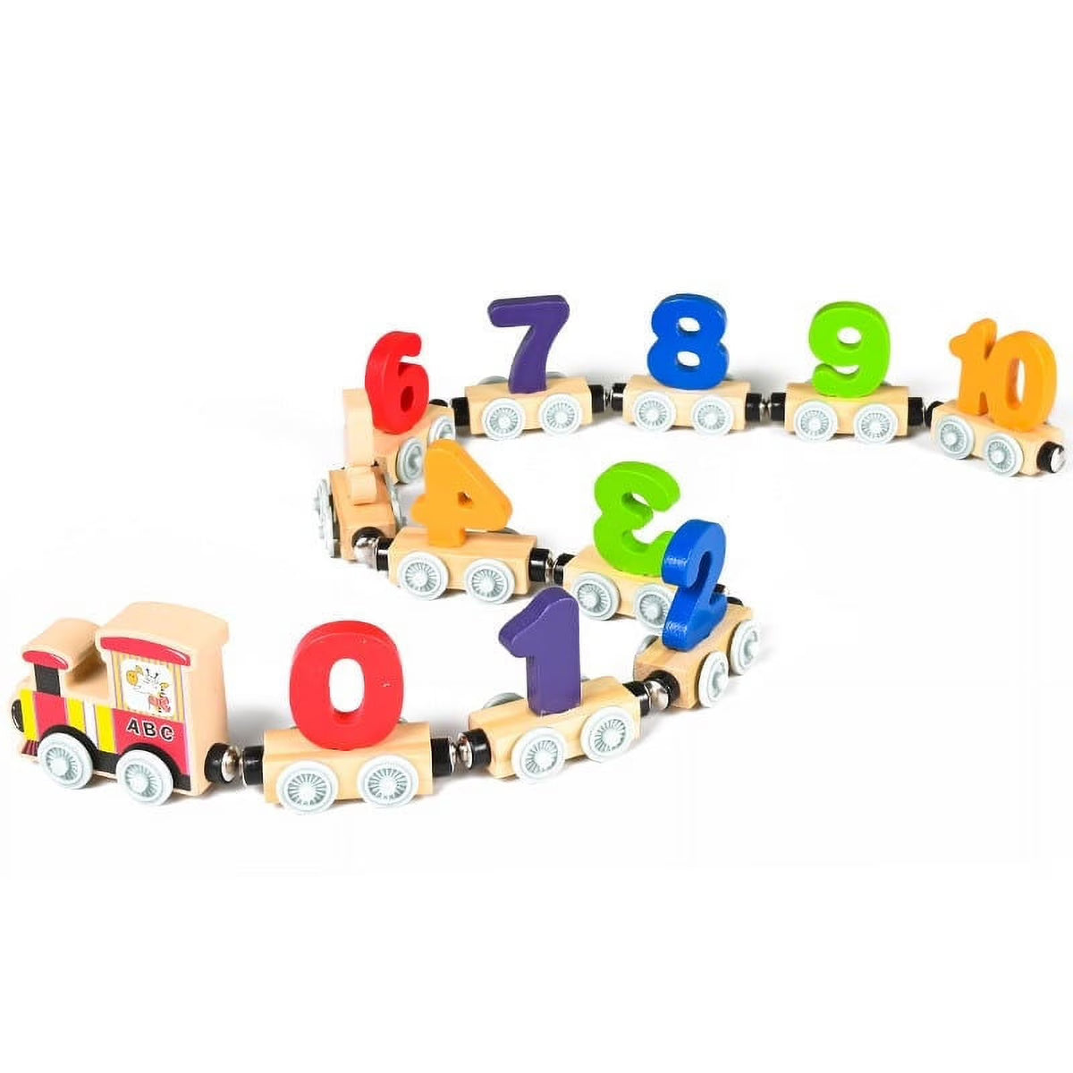Wooden Magnetic Train Building Blocks Puzzle Toys K855