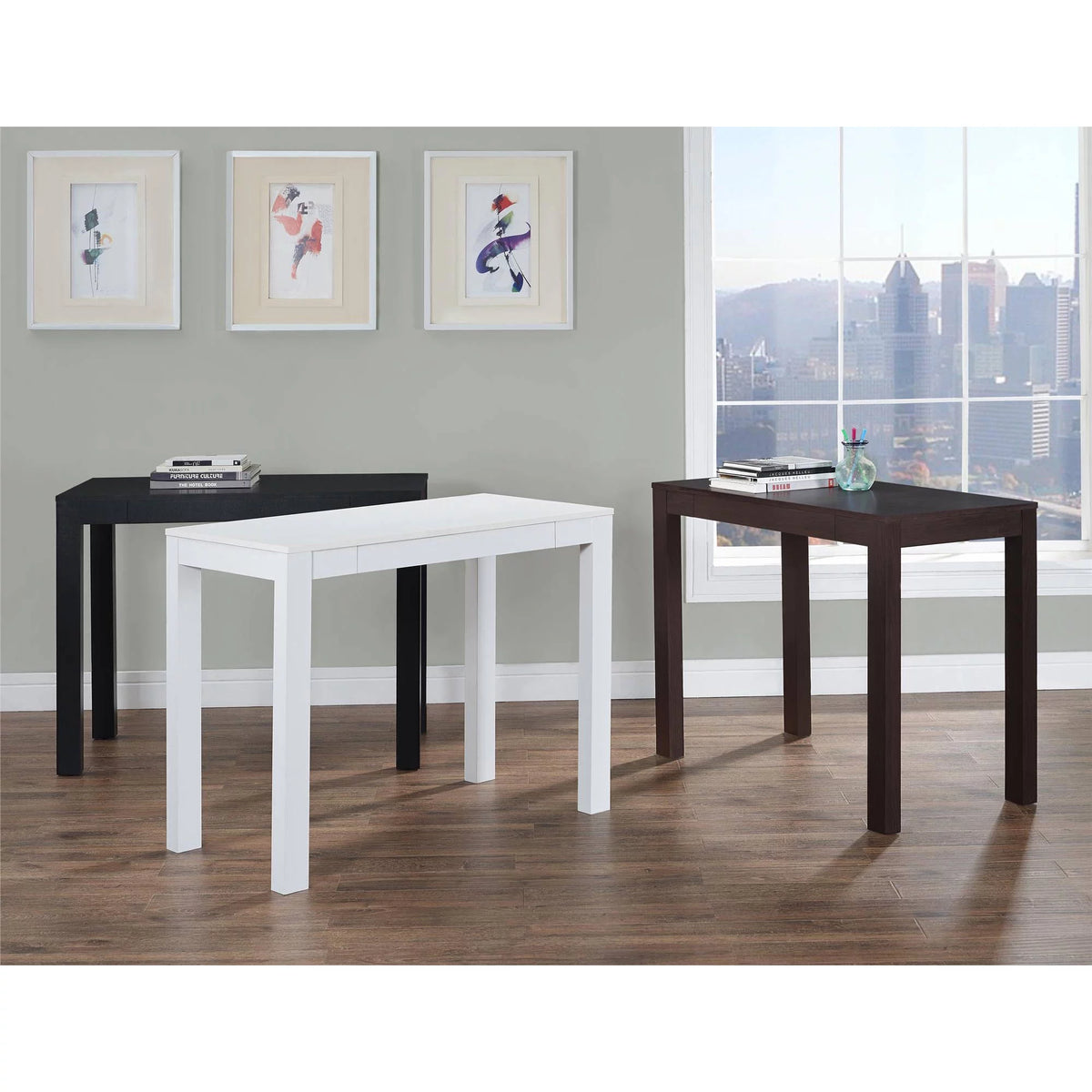 Espresso Computer Desk with Drawer X104