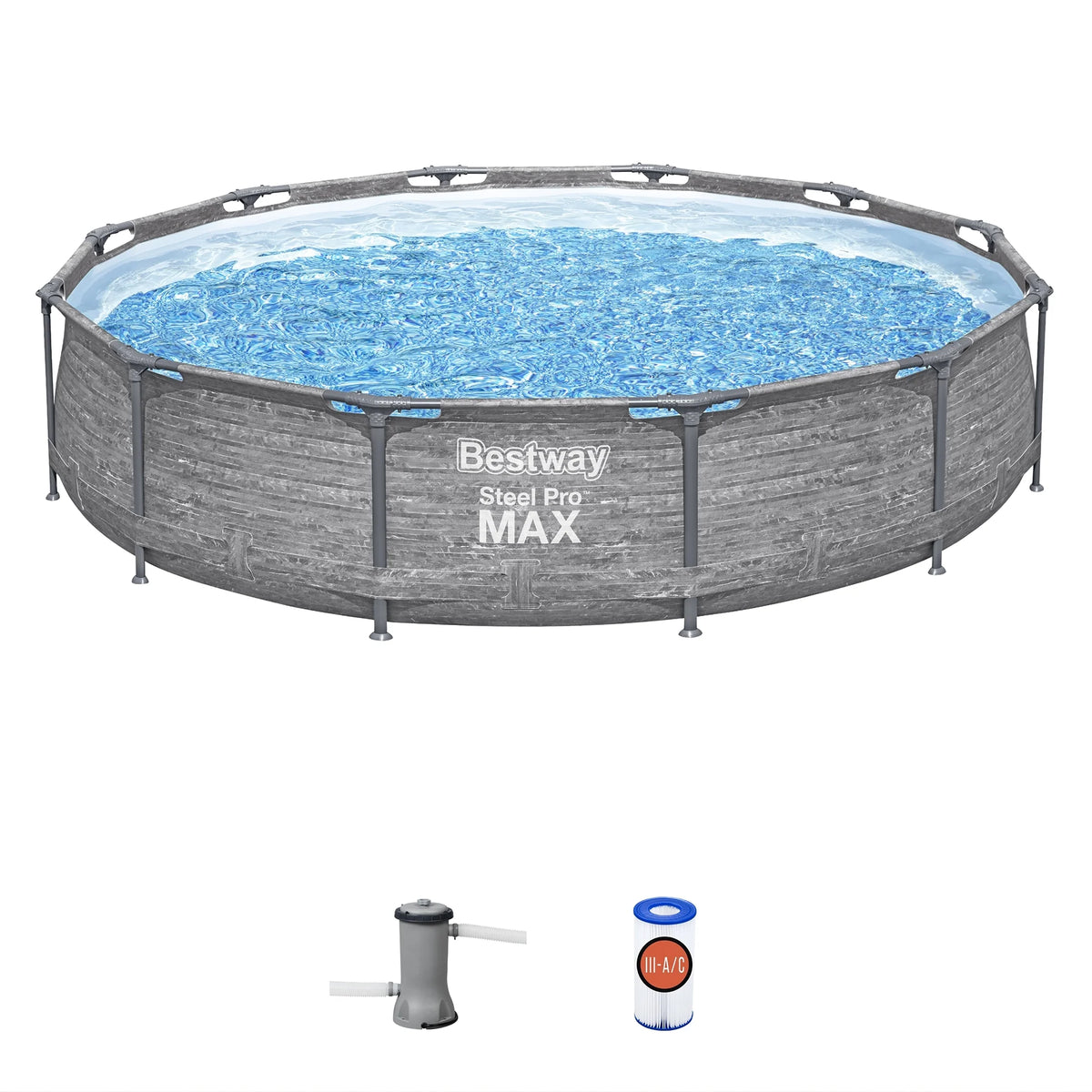 Steel Pro MAX 12' x 30 Above Ground Swimming Pool Set H134219