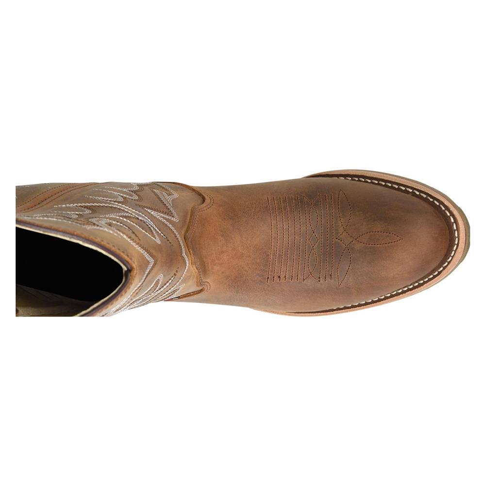 Men's Double H 12 inch Gel Ice Work Western, Size: 8, Brown C669