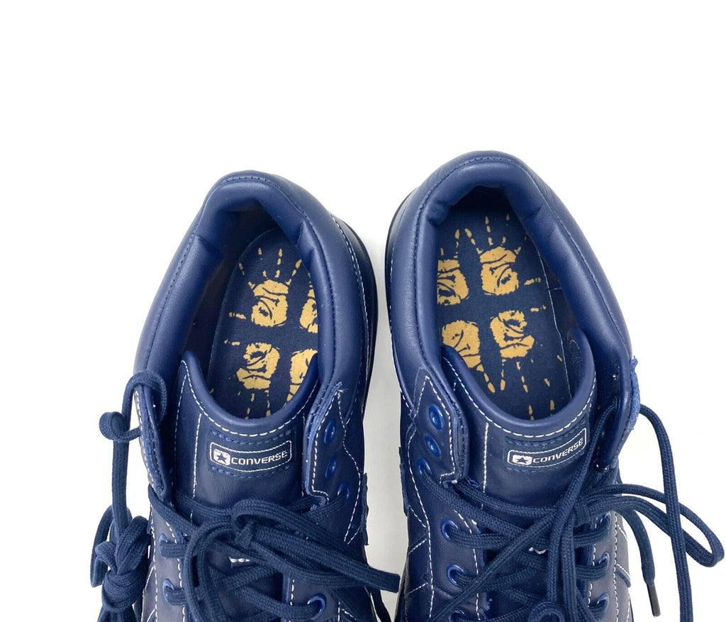 Navy Leather Mid Skate Shoes N15658
