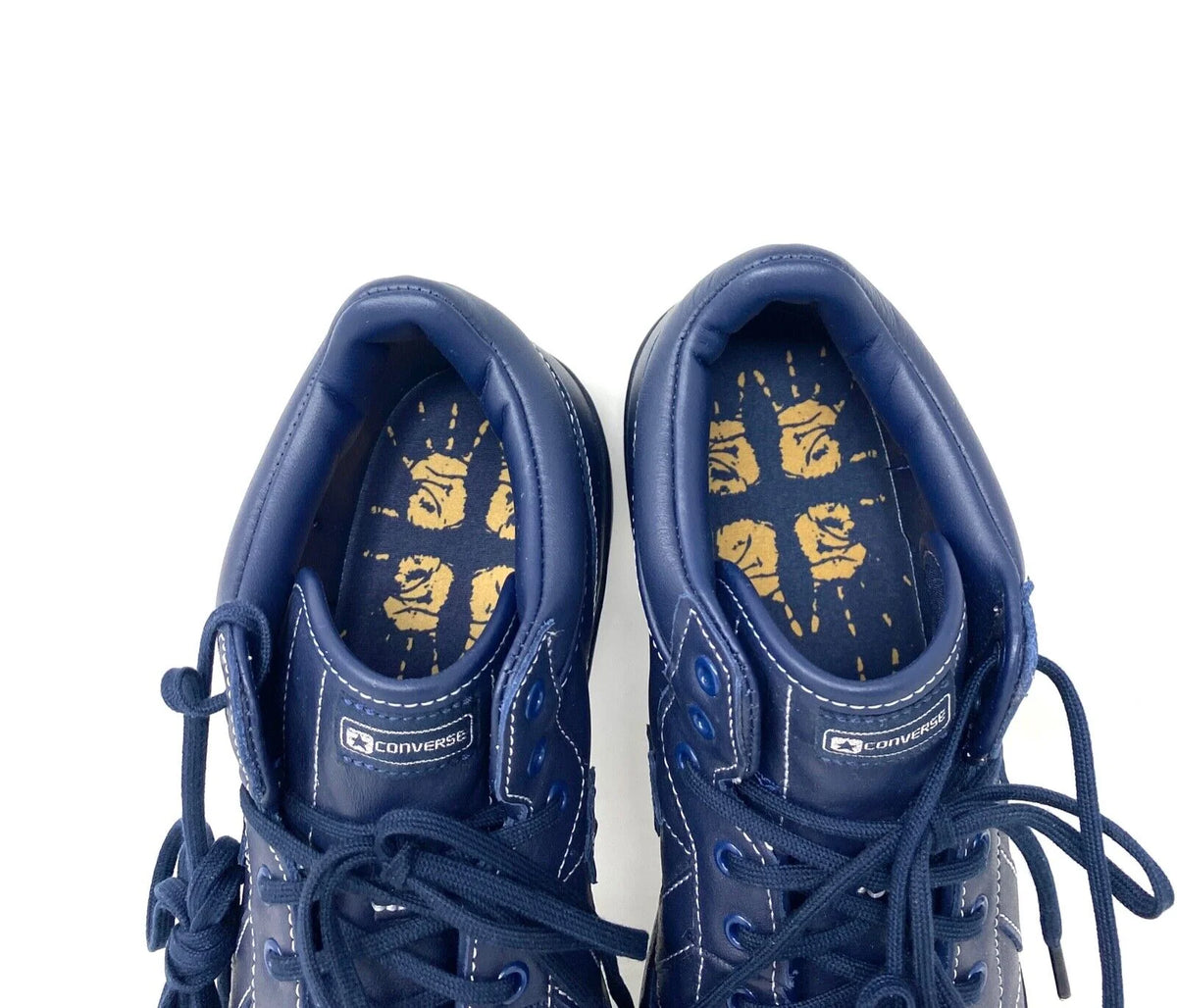 Navy Leather Mid Skate Shoes N15658