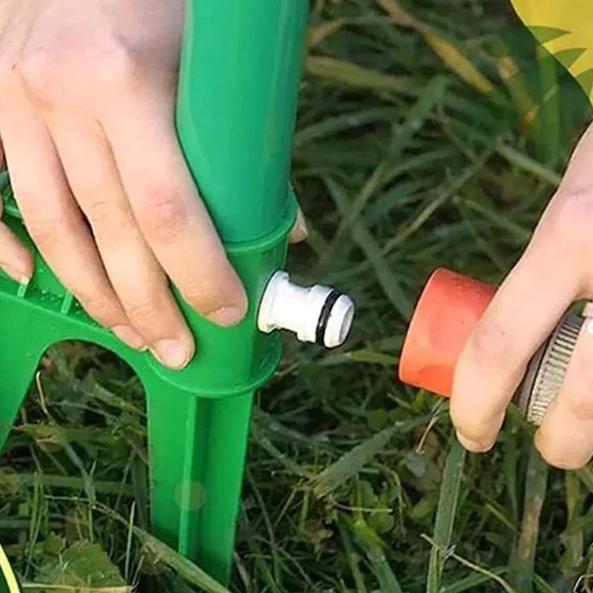 White Flower Shaped Dancing Sprinklers Lawn Watering with 2pcs Adapter O170