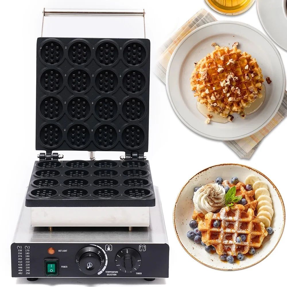Small Round Nonstick Belgian Waffle Baker S5139