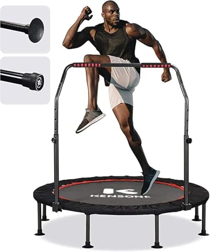 40" Foldable Mini Trampoline with Adjustable Foam Handle H5666