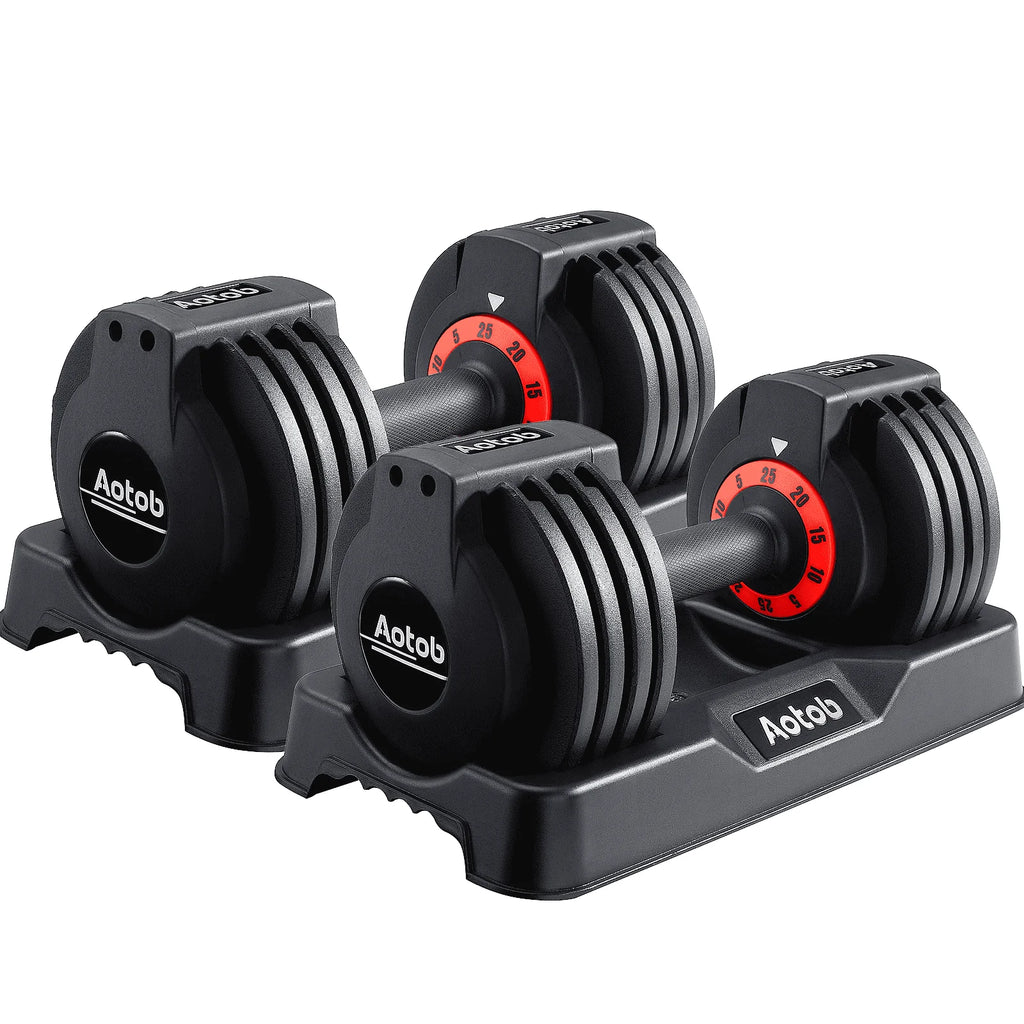 55 lbs Adjustable Dumbbell Set with Anti-Slip Handle G833