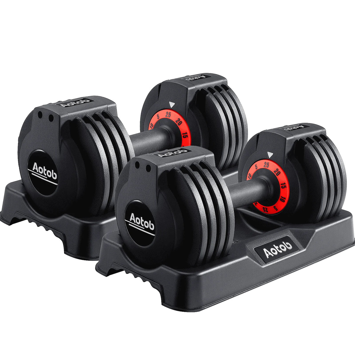 55 lbs Adjustable Dumbbell Set with Anti-Slip Handle G833