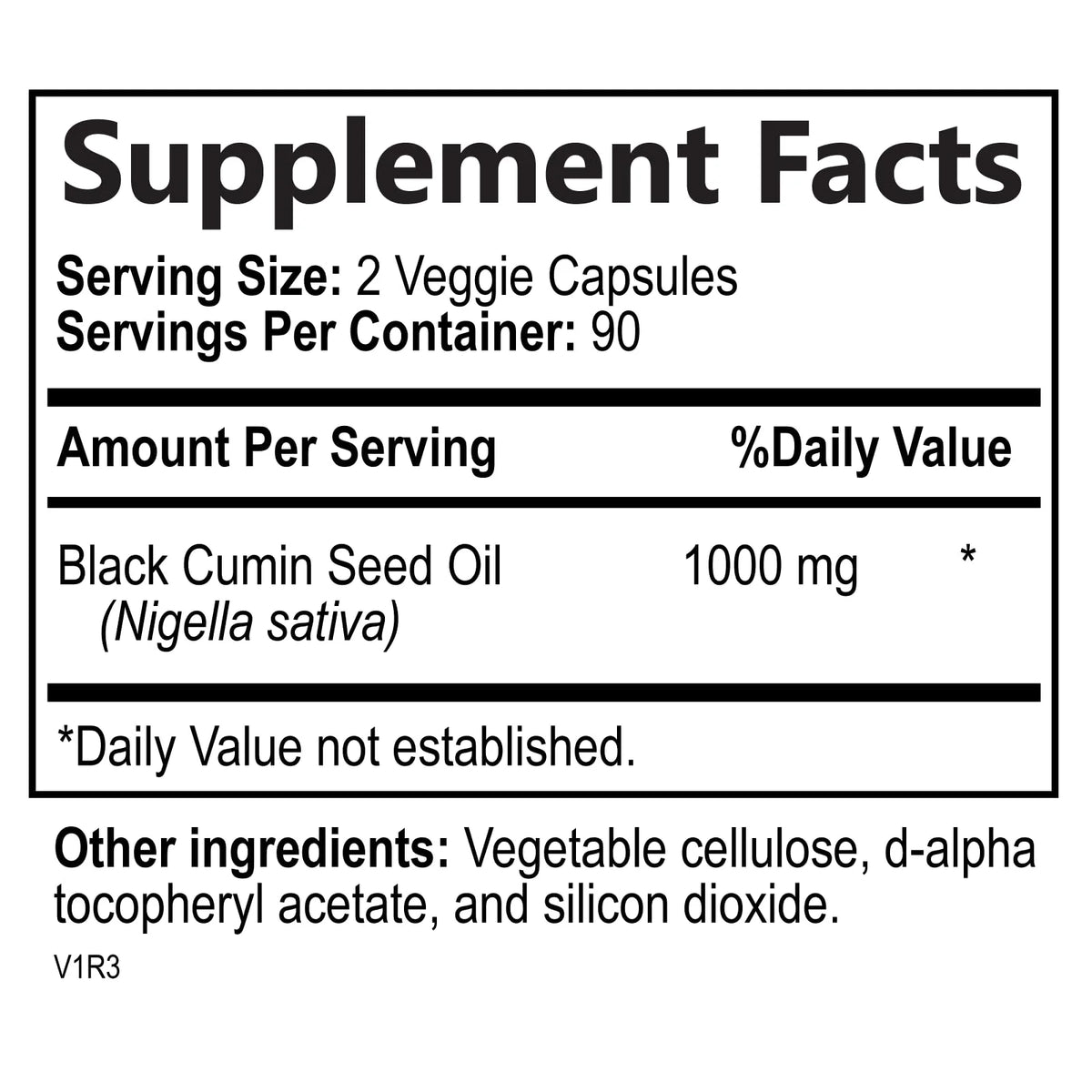 Black Seed Oil Capsules 1000mg, 180 Capsules Y96704