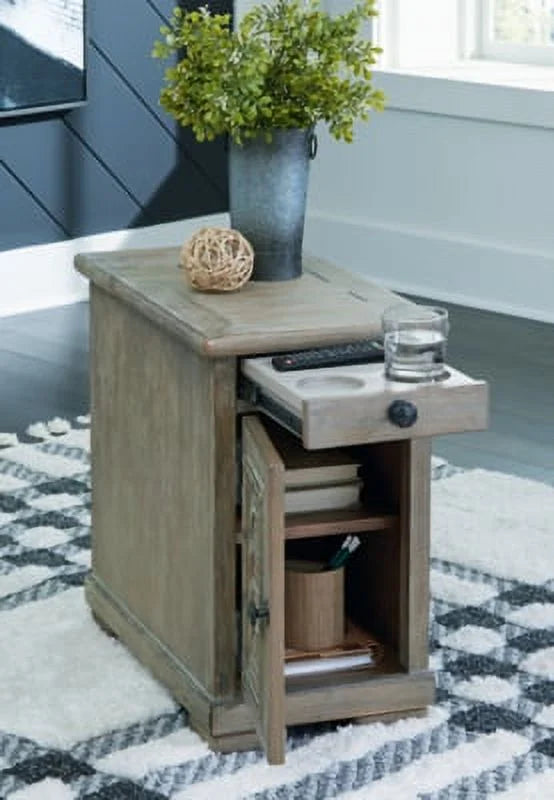 Bisque Chairside End Table E155696